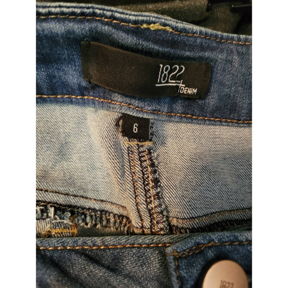 NWT Women's 1822 Denim Ripped Skinny Ankle Denim Jeans Size 6 - Picture 8 of 12
